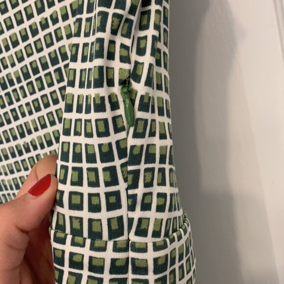 *TORY BURCH* 100% Silk V-Neck Printed Dress - Picture 5 of 10